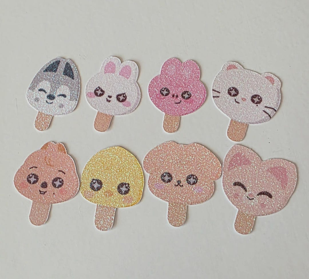 SKZOO Glittery Snow Textured Popsicle Sticker - Etsy