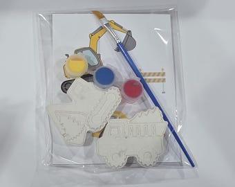 Kit de figuras de yeso para pintar maquinaria pesada