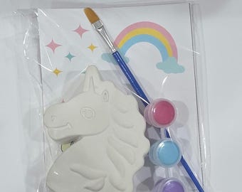 Kit de figuras de yeso para pintar Unicornios