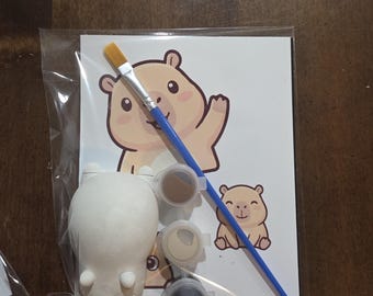 Kit de figuras de yeso para pintar capibara