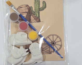Kit de fiiguras de yeso para pintar Vaquero