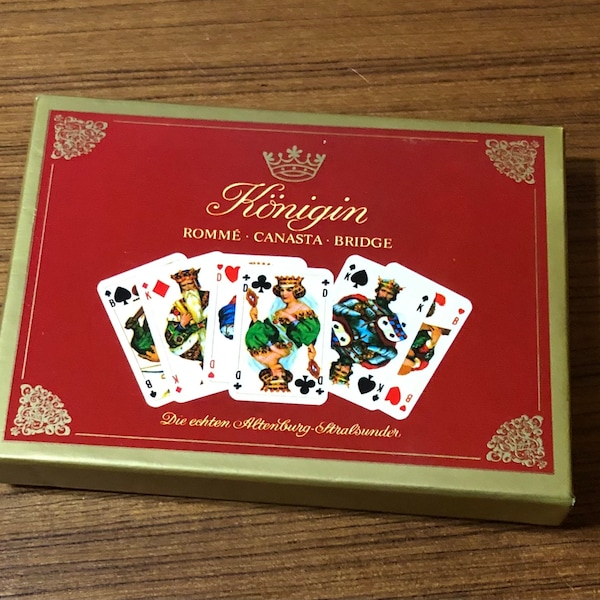 Konigin Playing Cards Royal Family Vienna Austria Germany Bridge Rummy Canasta 1970s