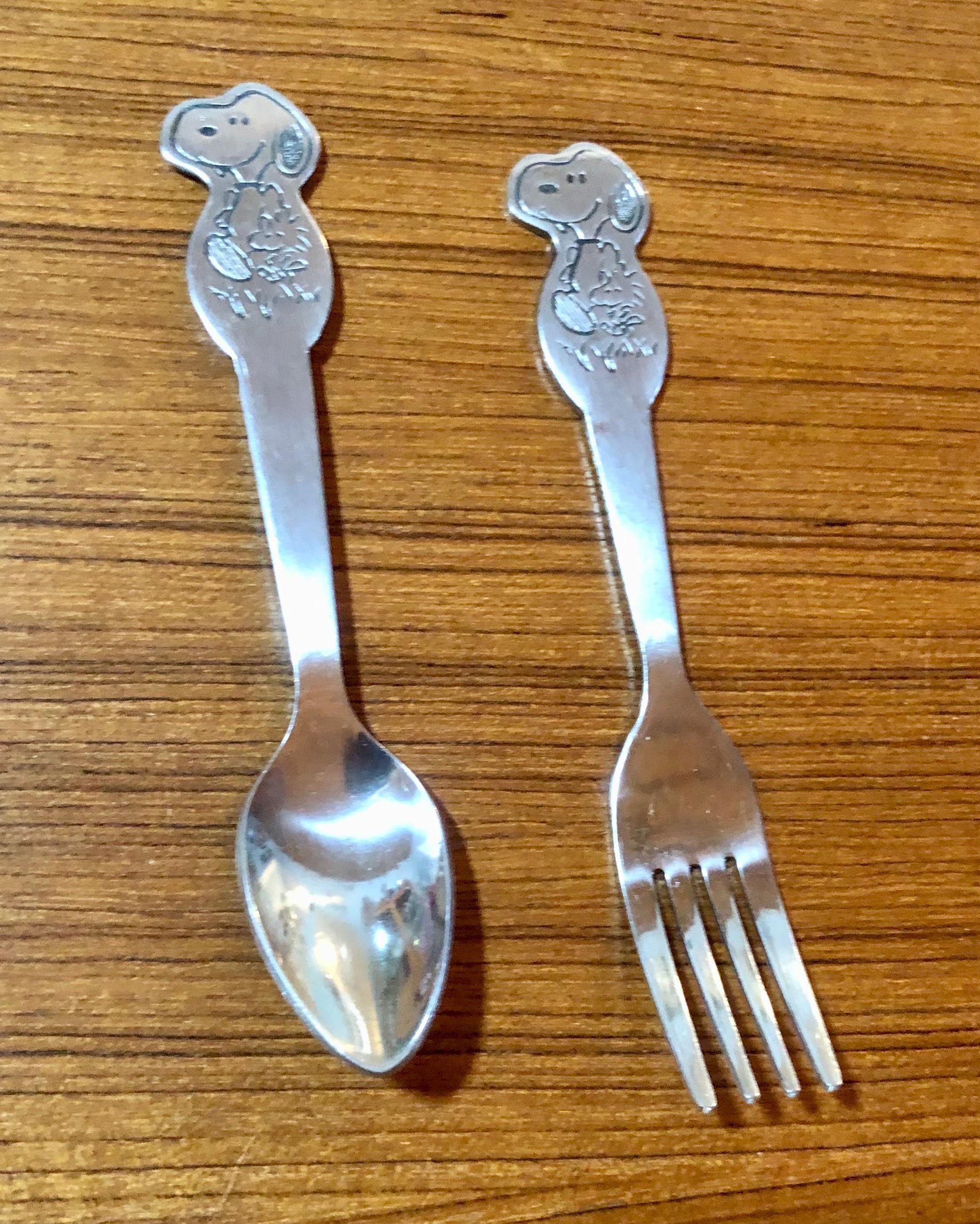 Peanuts Snoopy and Woodstock Child Toddler Youth Silverware