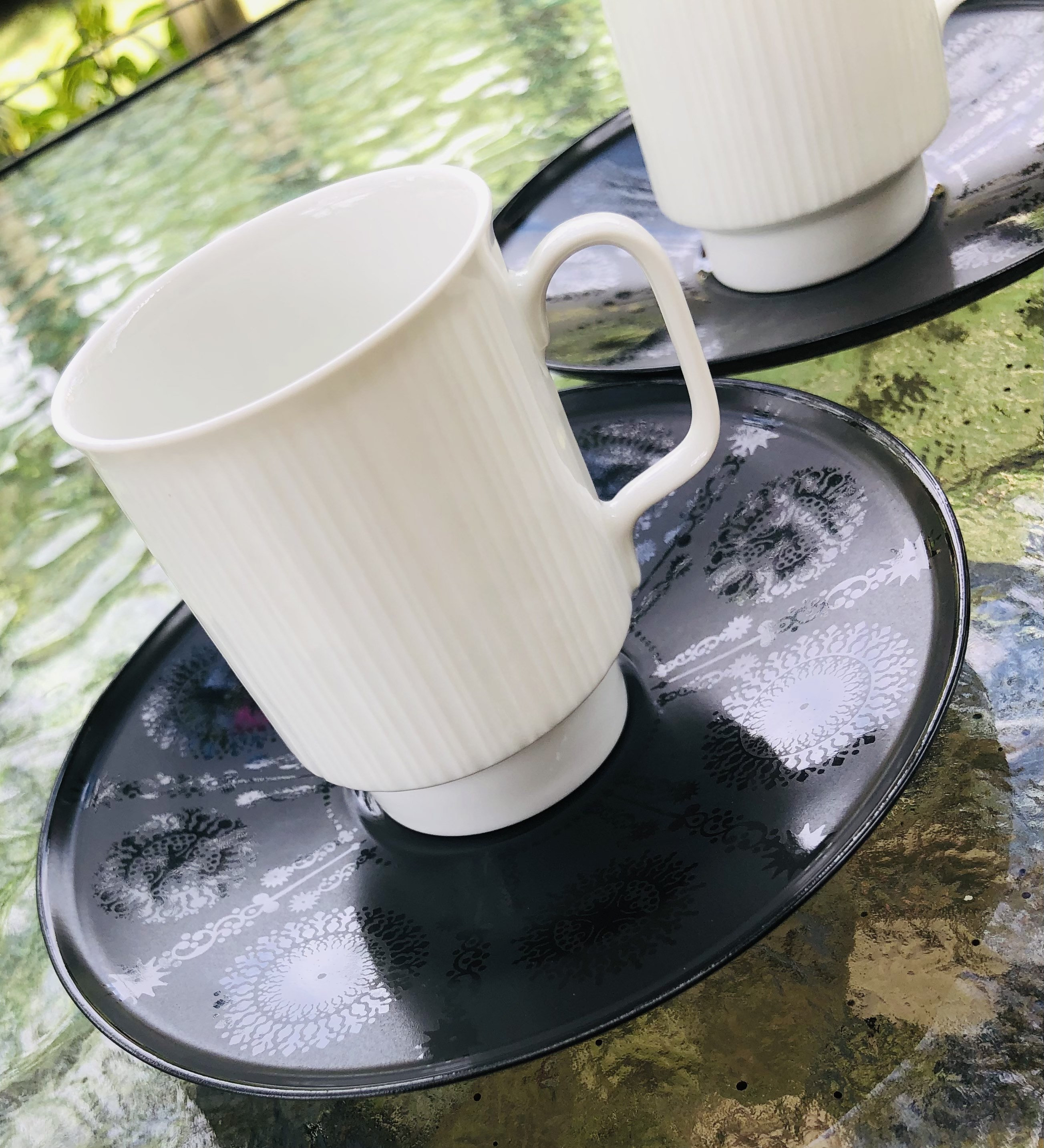 Rosenthal Studio Line Tapio Wirkkala Black White Fluted Design