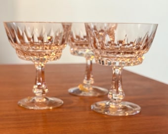 Villeroy & Boch Tiara Champagne Coupe Tall Sherbet Crystal Glass Formal Cocktail Beverage Replacement Drinkware Grand Millennial Blown Glass