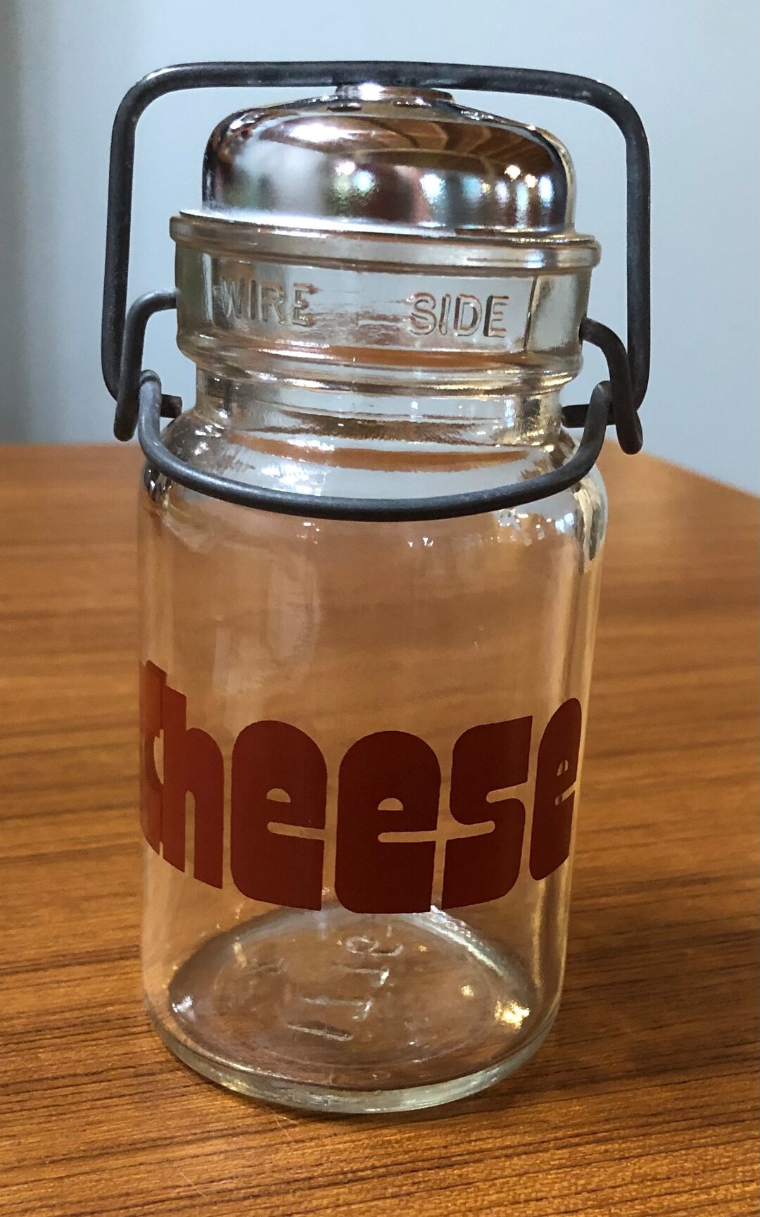 Vintage Parmesan Cheese Shaker Glass Jar Metal Lid Typography Etsy