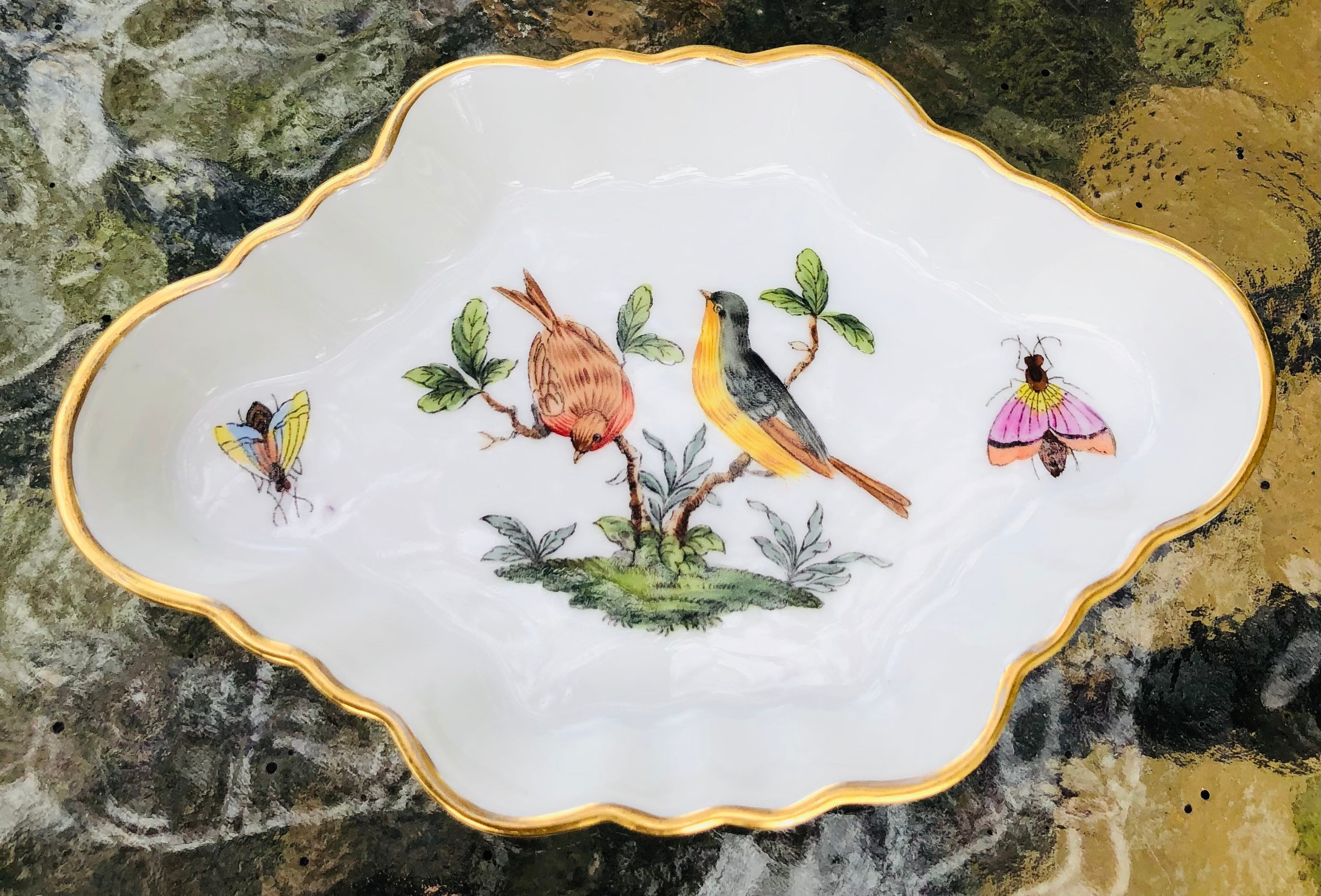 Herend of Hungary Rothschild Porcelain Bird Pattern With Etsy