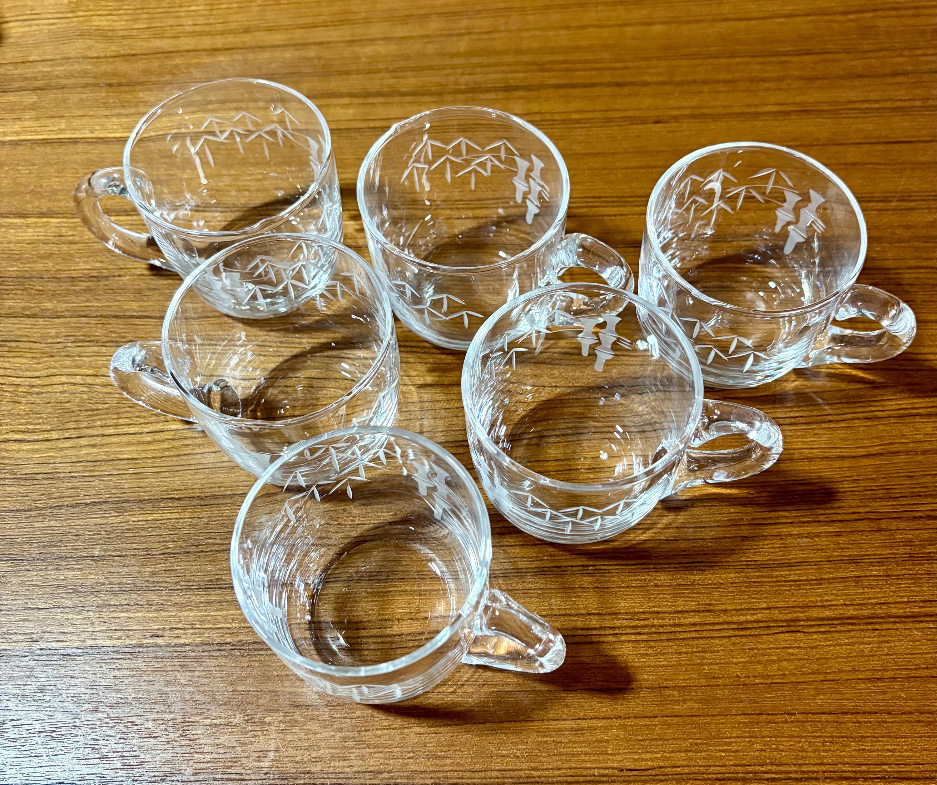 Noritake Sasaki or Matsuda Glass Etched Crystal Lucky Bamboo