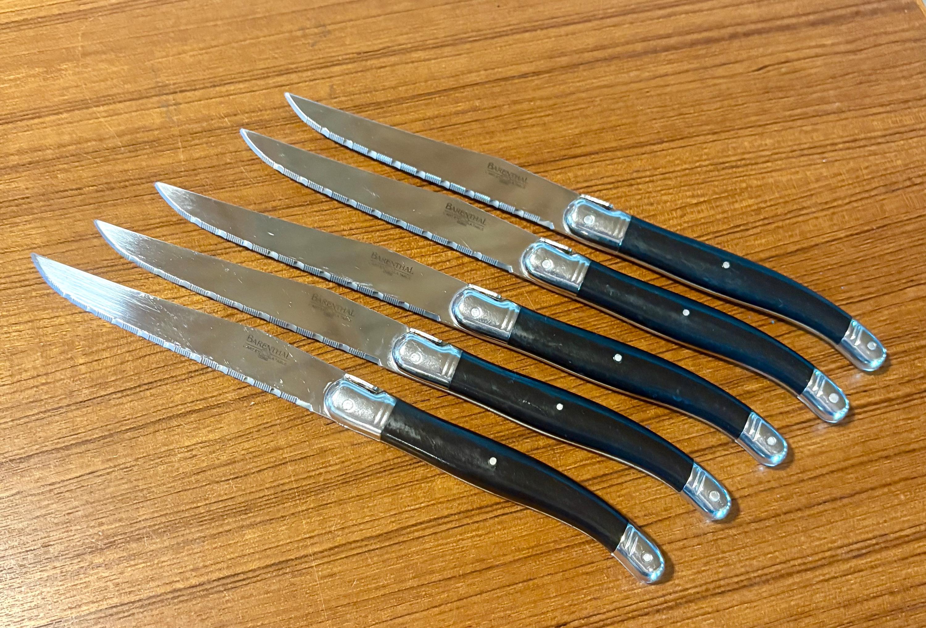 希少❗️フランス製　Laguioleナイフ5本セット Barenthal Laguiole De Table France Vintage Set of 5 Black Handle