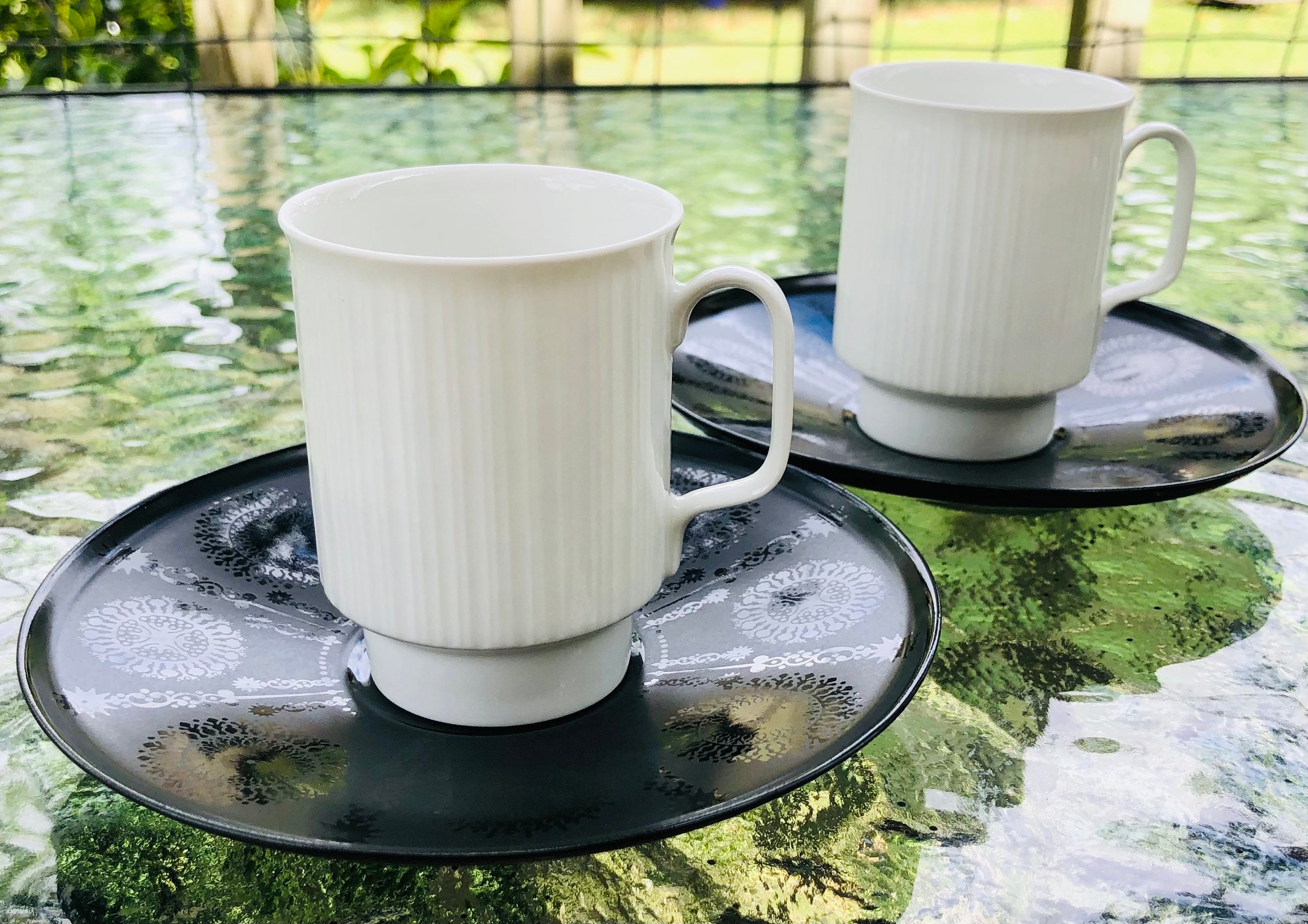 Rosenthal Studio Line Tapio Wirkkala Black White Fluted Design