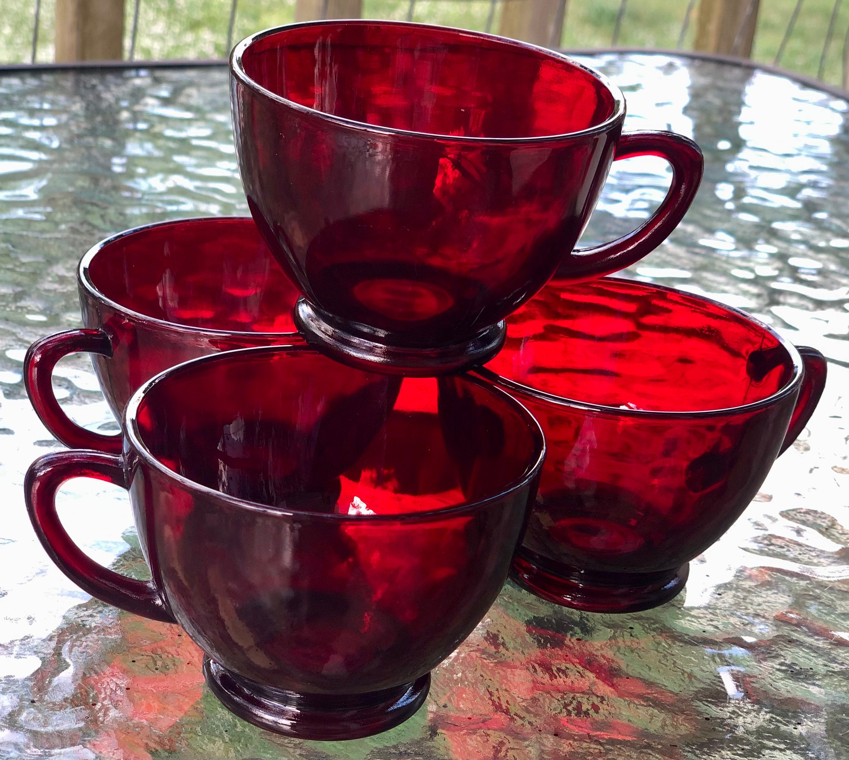 Coffee Mug. Coffe Cups Glass Set of 2. Clear Glass Coffee Cups 6.8