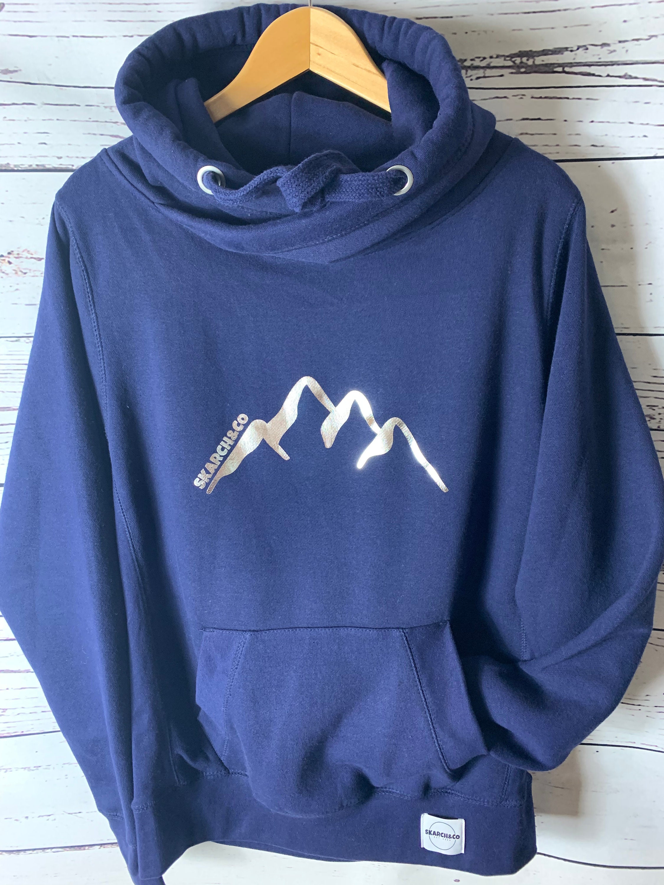 Cowl neck hoodie Mountains Hoodie Ski Hoodie Ski Wear Etsy