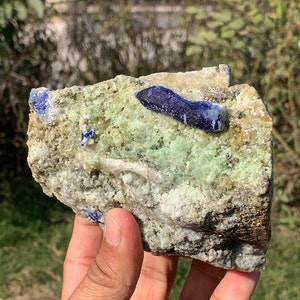 Afghanite Lazurite Crystal Specimen with Diopside, Calcite, Phlogopite