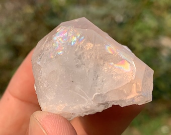 Pink Morganite Crystal: Beryl with Rainbow Inclusions, Afghanistan