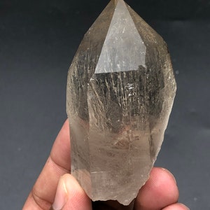 Undamaged Smokey Quartz Crystal with Iron on Surface from Skardu Pakistan N-3