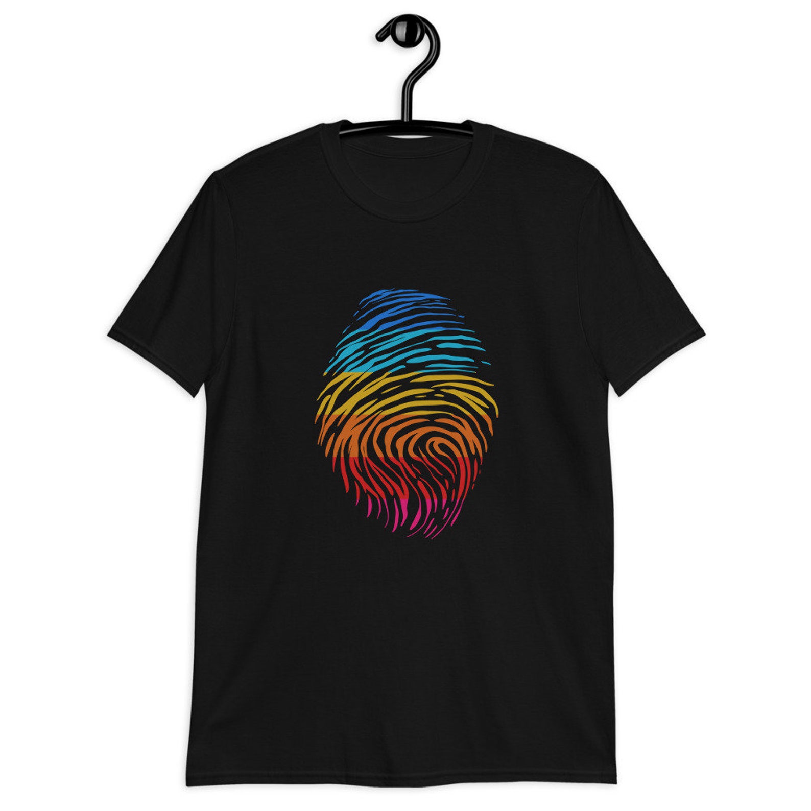 Fingerprint Retro shirt Dna T-Shirt Fingerprint Rainbow | Etsy