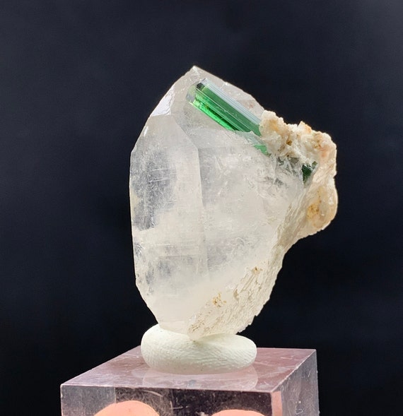 鉱物 標本 リチア電気石 リチア雲母 結晶 原石】パキスタン エルバイト