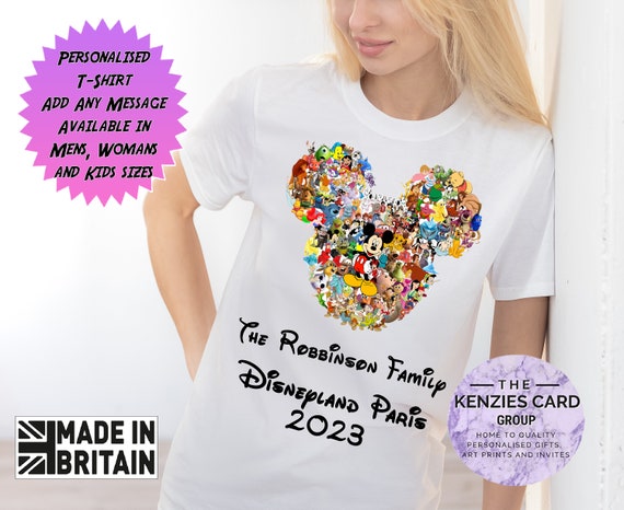 Personalised disneyland sale paris t shirts
