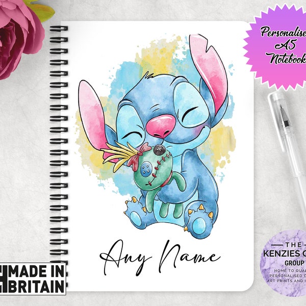 Carnet personnalisé Lilo et Stitch personnalisé - Carnet personnalisé A5 - Carnet Disney - Cadeau Stich - Papeterie personnalisée