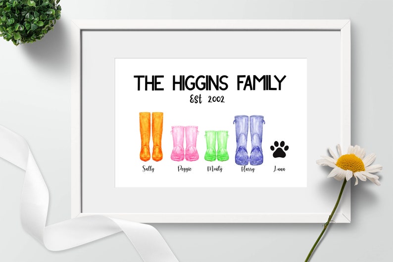 Download Wellies Print Custom Family Portrait New Home Gift Personalised Family Wellies Print Family Welly Print Family Print Art Collectibles Digital Prints Puhlsphotography Com
