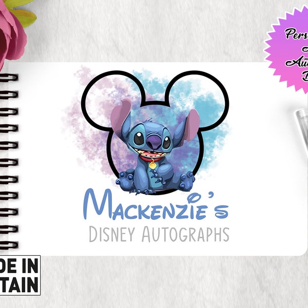 Stitch Inspired Autograph Book - Personalised Disney Autograph Book - Lilo and Stitch