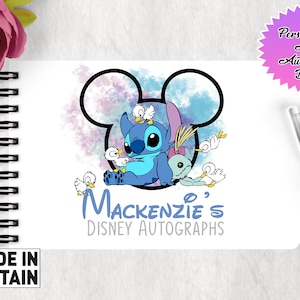 Personalised Stitch 626 Autograph Book Disneyland / Disney World 