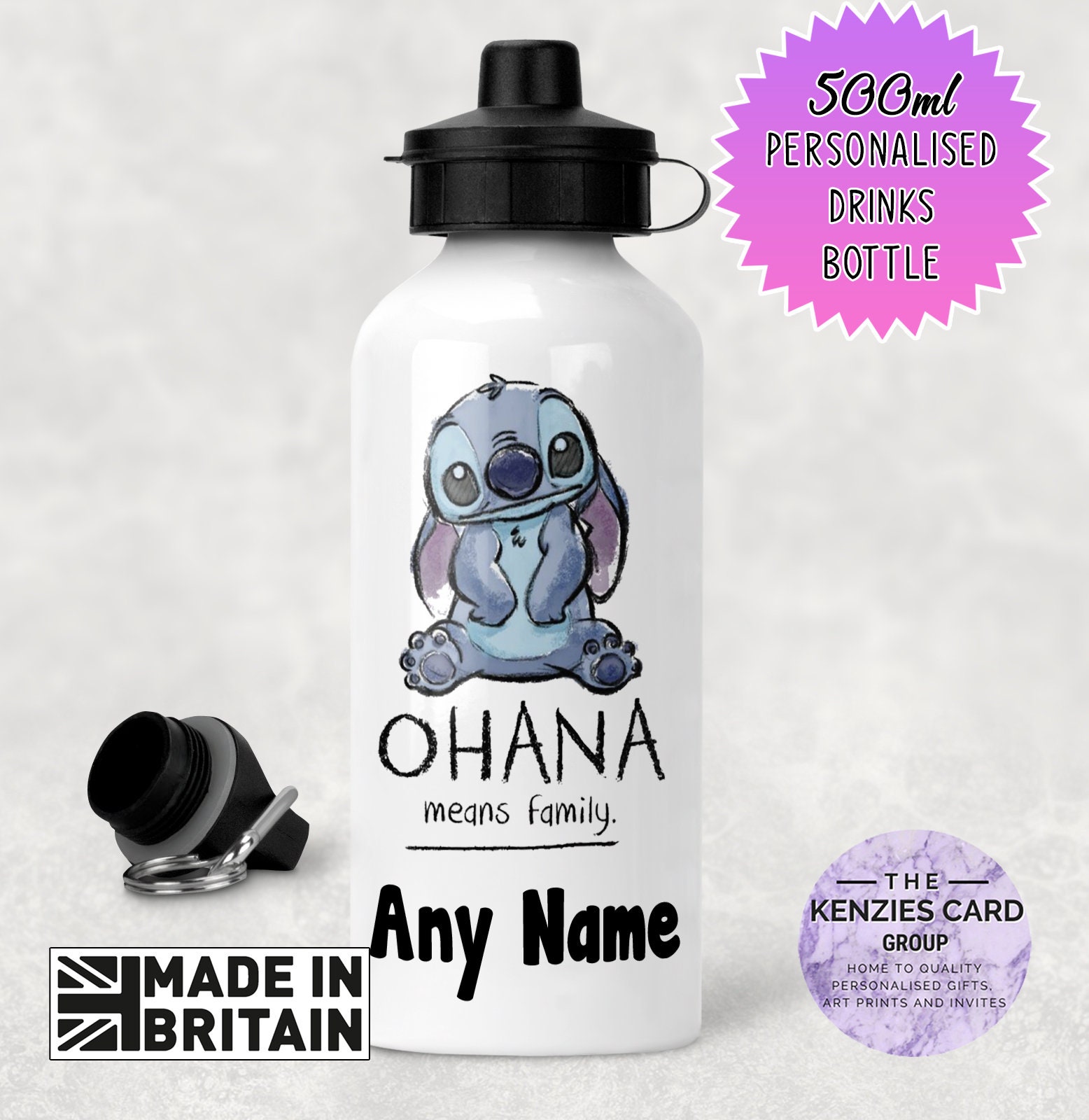 Botella de agua deportiva personalizada Disney's Lilo And Stitch Botella  Stitch Ohana Means Family 500ml Eco Bottle Stitch Fan Gift -  México
