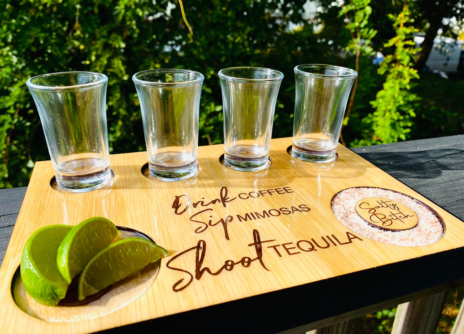 Tequila Flight Board Take Everything With a Grain of Salt Etsy
