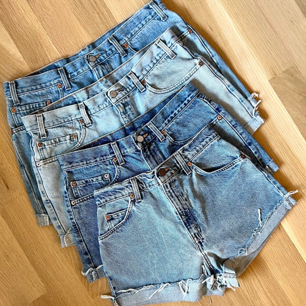 BLUES Levi’s ALL SIZES Available // Vintage Levi’s High Waisted Cut off Shorts You Choose