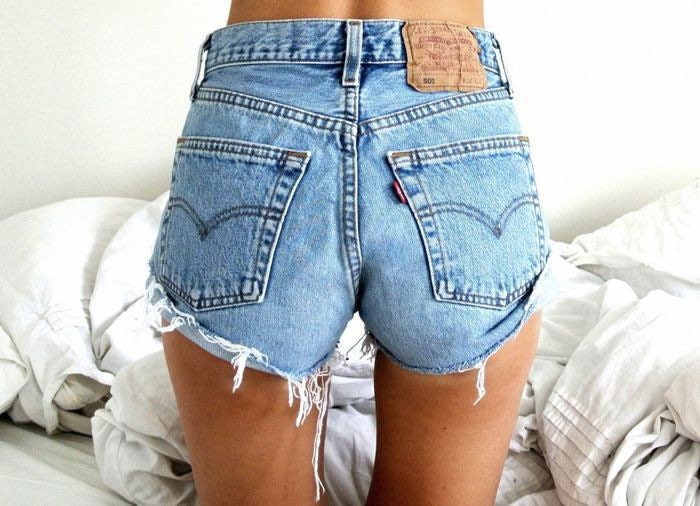 Levi High Waisted Denim Shorts - Etsy