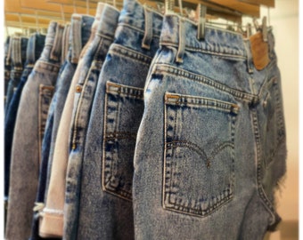 Vintage LEVI'S Cut off Shorts (ALL Sizes STOCKED) High Waisted 90's Style - Styles include 501 512 550 551 521 912 921 951 950 505