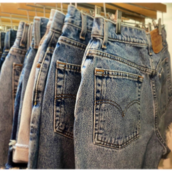 Vintage LEVI'S Cut off Shorts (ALL Sizes STOCKED) High Waisted 90's Style - Styles include 501 512 550 551 521 912 921 951 950 505
