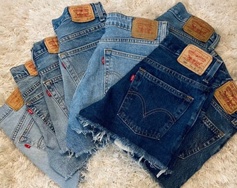 Ripped Levi Shorts - Etsy Australia