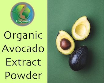 100% Organic Avocado Extract Powder by Ecogenya - Premium Quality, Natural Superfood Supplement for Health & Wellness