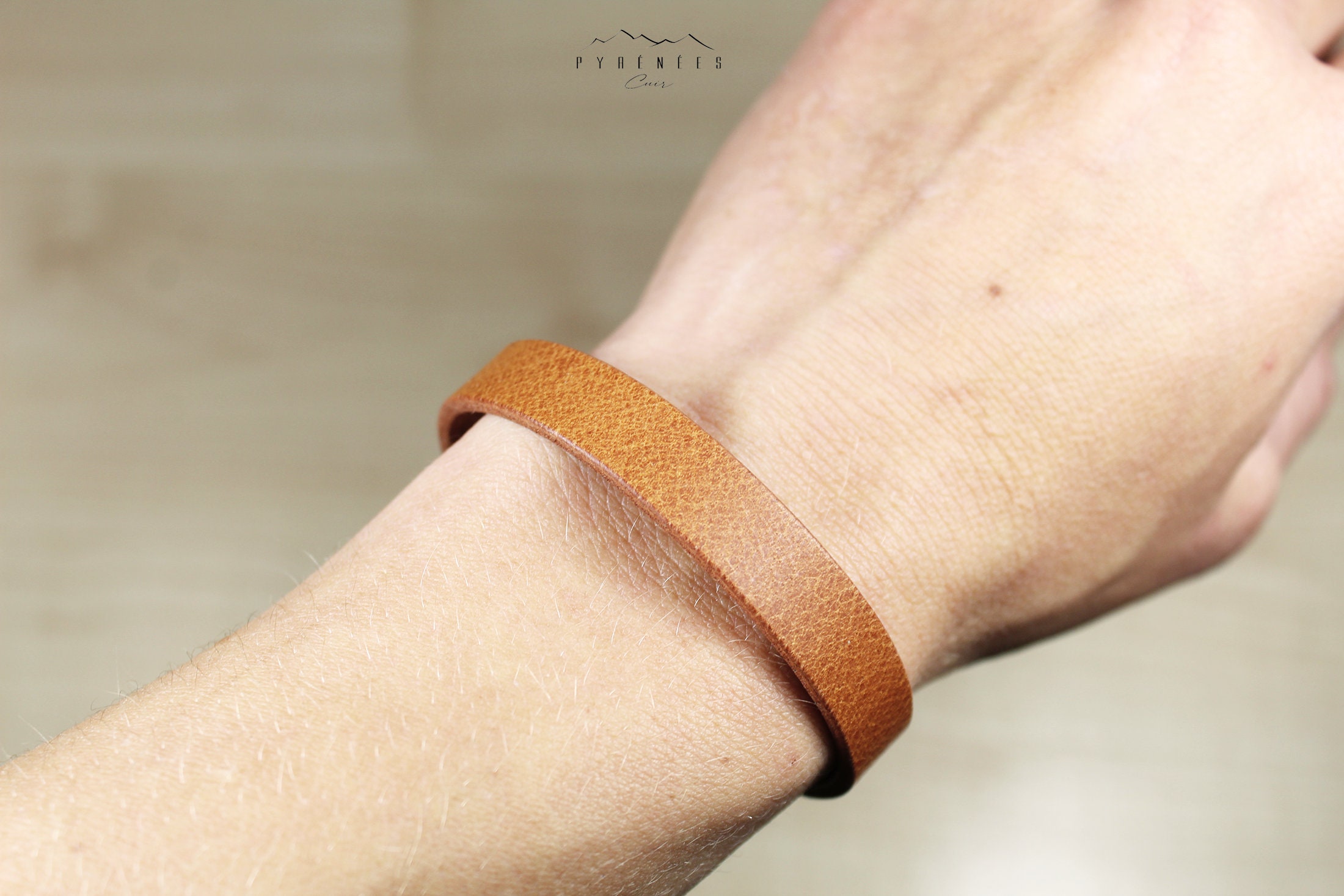 Bracciali Di Cuoio Bracciale Uomo/unisex In Vera Pelle Marrone