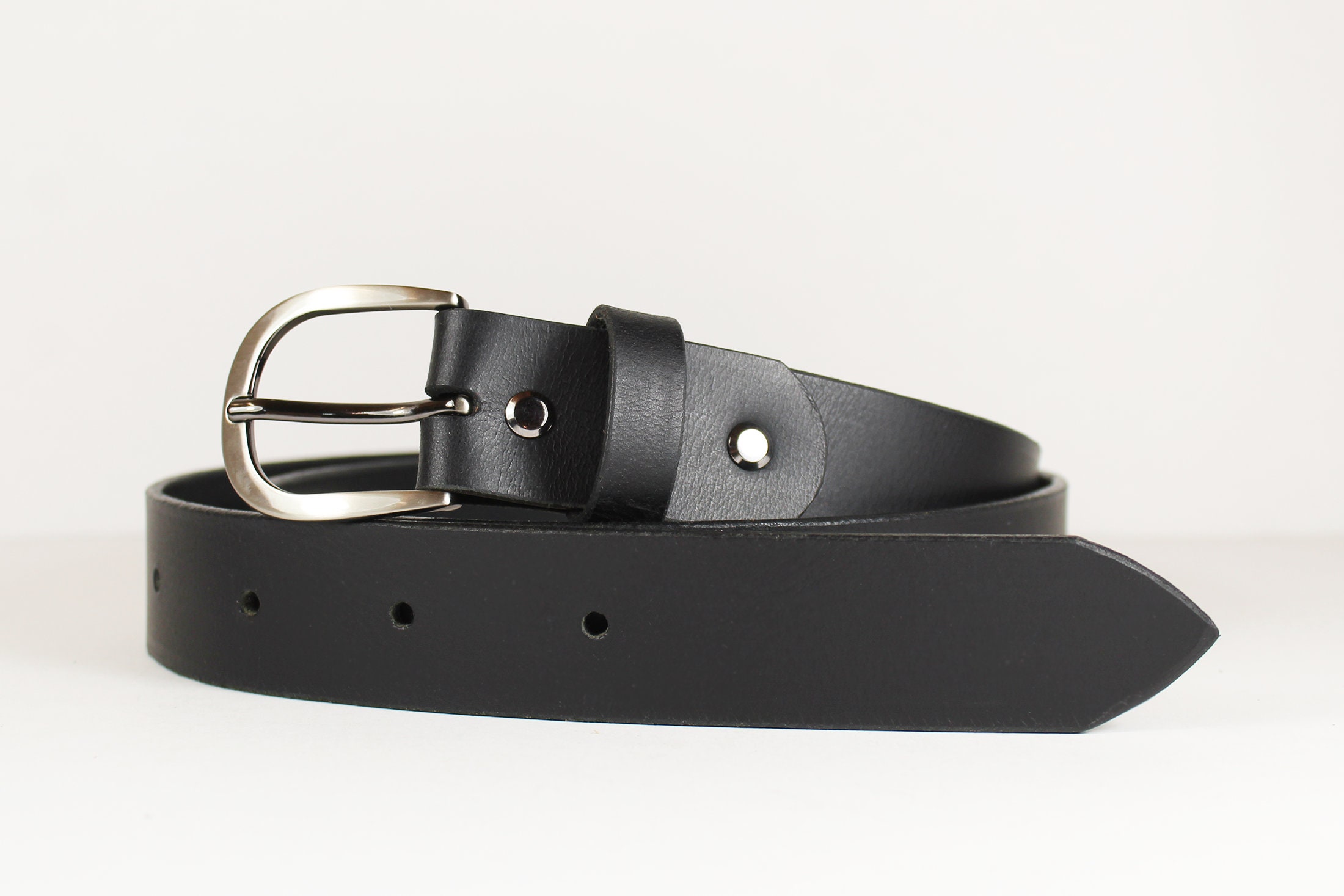 LEATHER BELT Personalized Black Brown or Tawny for Men and  display picture 1
