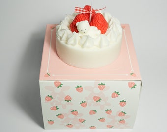 CNDLNYC Strawberry Fresh Cream Cake Candle