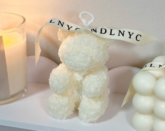 CNDLNYC | Rose Bear / Bunny Candle - Perfect Valentine's Day Gift for Her