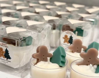 CNDLNYC | Christmas Tealight Candle with Gingerbread Man and Christmas Tree