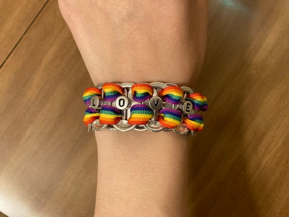 Pop tab bracelets with ribbon sale