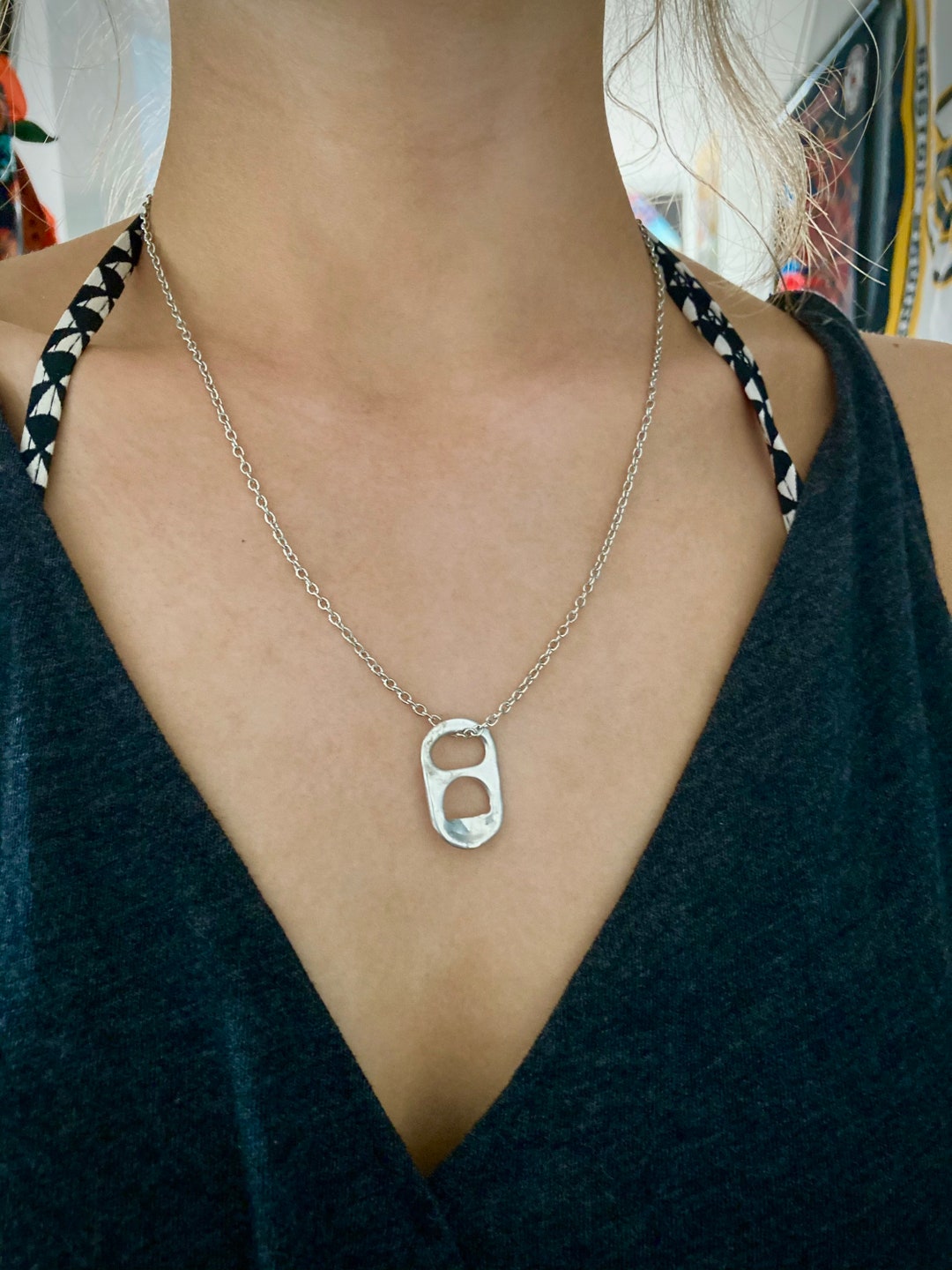 Can Tab Necklace, Sarah Cameron Inspired, Outer Banks, Recycled