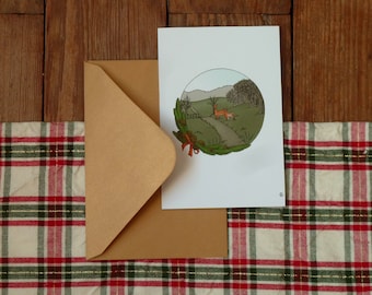 Christmas Card - Doe and Fawn