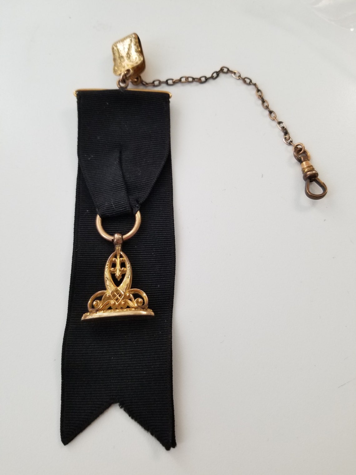 Ribbon Pocket Watch Fob Etsy