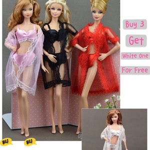 2pcs/set Lingerie Nightwear 11.5'' Dolls Clothes Fashion Outfit Dress X-mas Gift