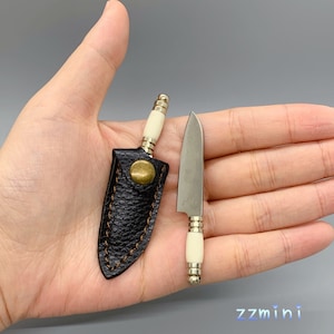 World Smallest Real Miniature Tiny Working Pocket Stainless Steel Chef Cooks Knife For Real Mini Cooking Gift