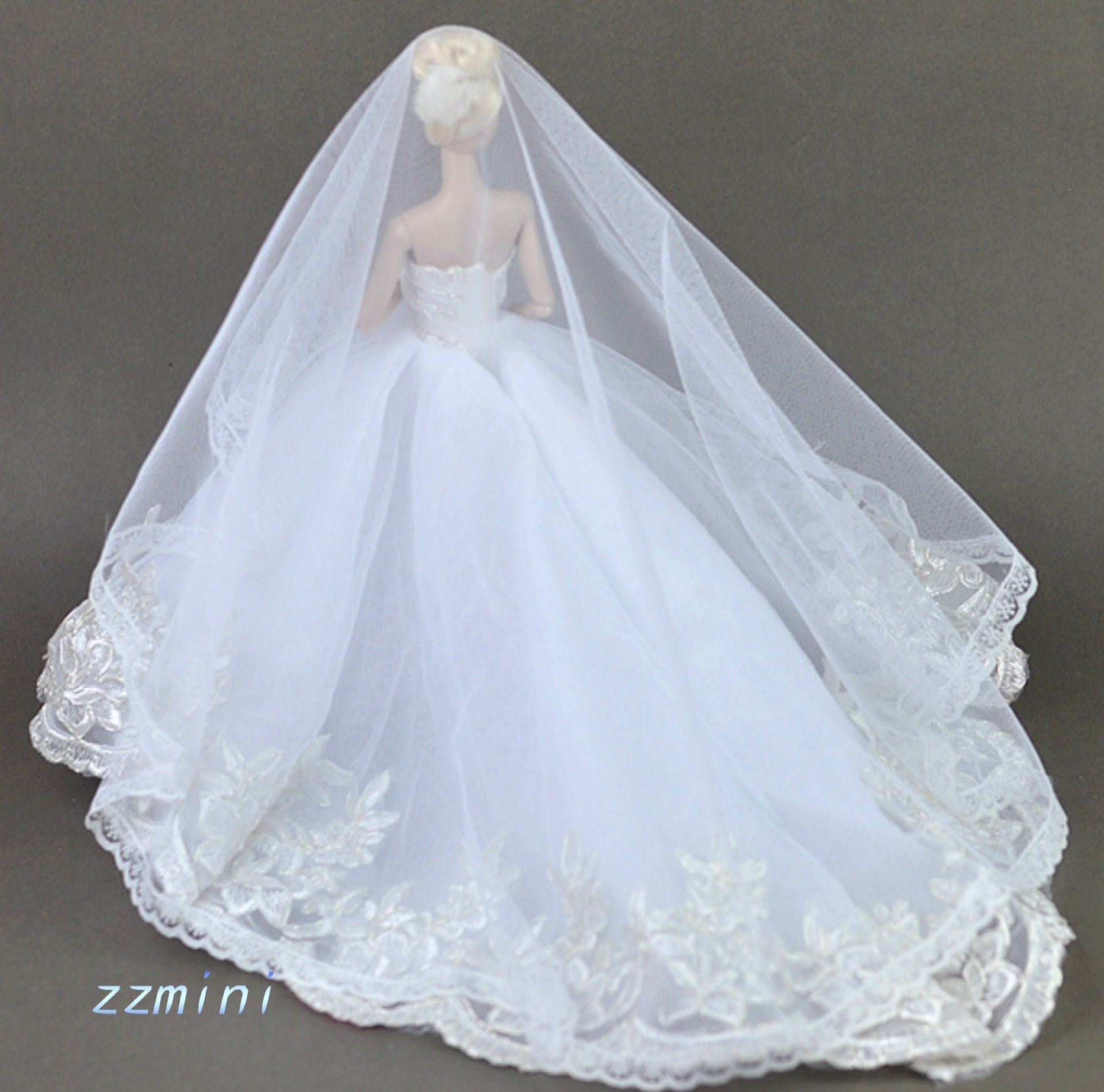 Nounita 1 White Wedding Dress with Veil and 1 Princess Evening Party Clothes Wears Gown Dress Outfit for 11.5 Inch Doll Nounita 1 White Wedding Dress with Veil and 1 Princess Evening Party Clothes Wears Gown Dress Outfit for 11.5 Inch Doll