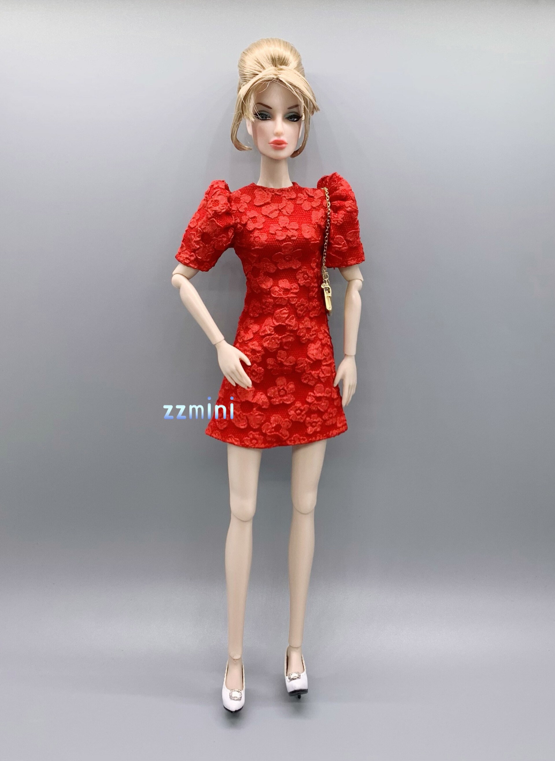 Rotes Hochzeitskleid Für Barbie Puppenkleidung Prinzessin