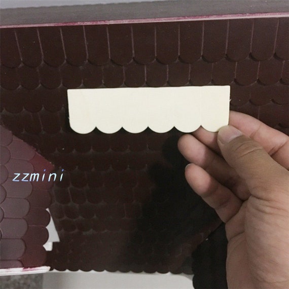 Pack De 12 Tejas De Madera En Miniatura Para Casa De Muñecas – Medidas 11.4 X 3.3 Cm, Decoración De Techo Y Accesorios Para Manualidades De Miniaturas