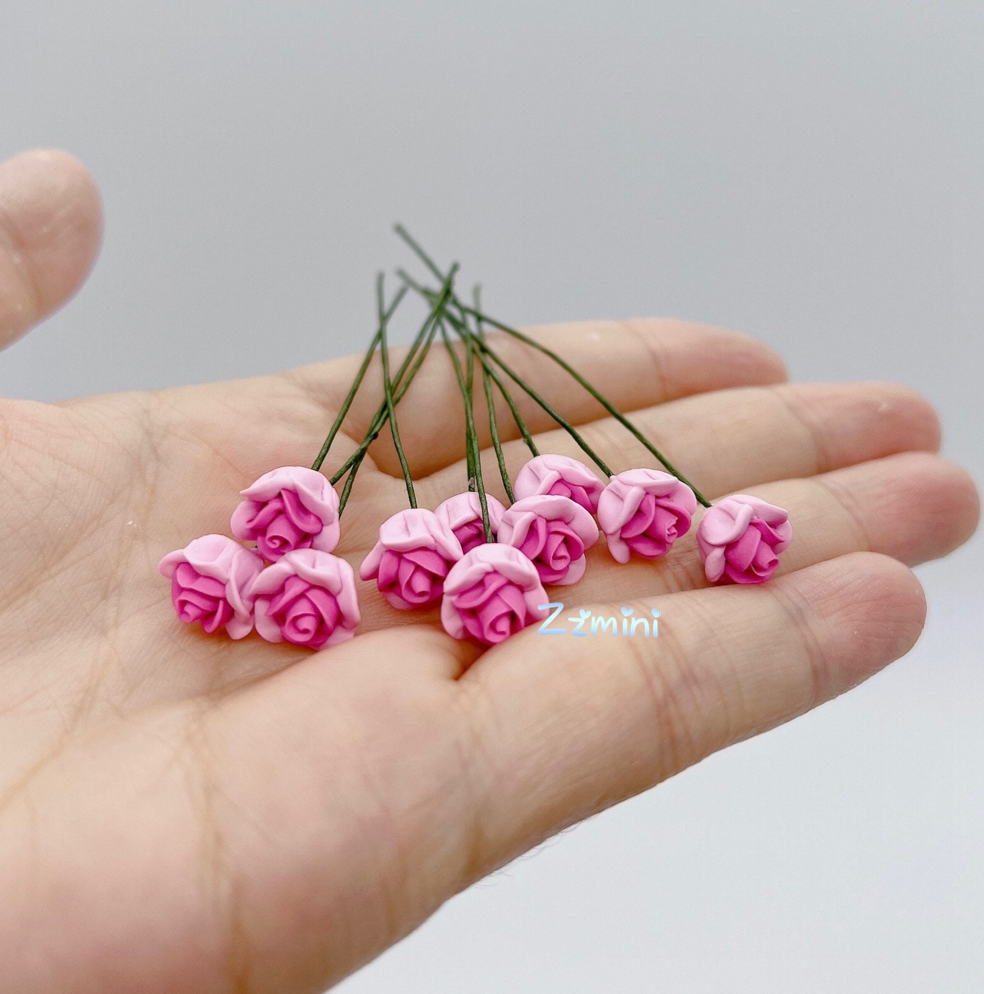 Miniatur Rosen Aus Harz – 1:12 Maßstab, 3,6 Cm, Für Puppenhaus & Deko