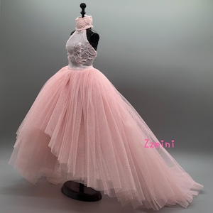 Handmade Pink Dress for 11.5&quot; / 30cm Fashion Doll Wedding Gown Clothes Outfit